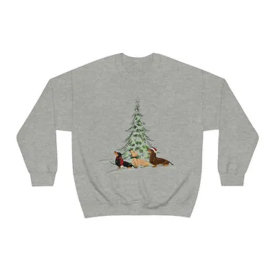 Dachshund Christmas Sweatshirt Dog Sweatshirt Dachshund Lover Gift Dog  • $32.01