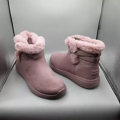 Skechers On The Go City 2 Cozy Vibe Boots Women's 8.5M Pink Mauve  • $44.99