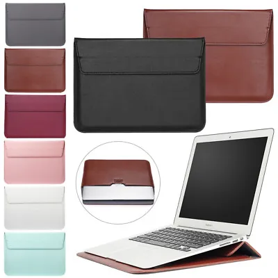 Slim Leather Laptop Sleeve Bag Case Cover For MacBook Air 11 13 Pro 13 15 Retina • $14.04