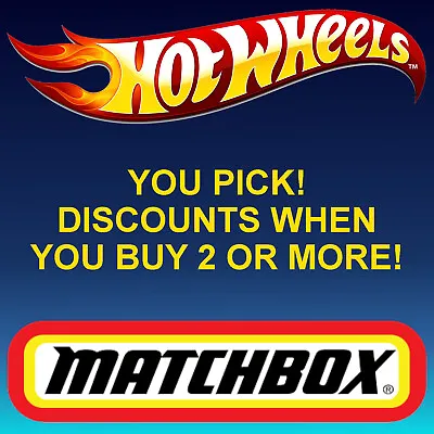 $4.95 • Buy Hot Wheels Matchbox Mainline You Pick 1/64 Diecast Car Vehicle Mattel NEW 