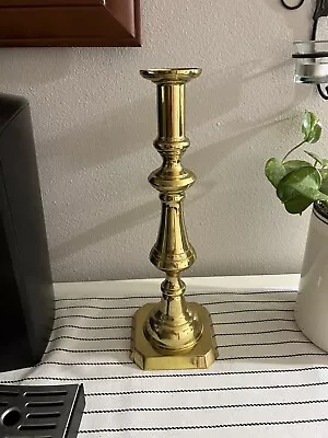 Virginia Metalcrafters Harvin Solid Brass Large & Heavy Candlestick 15 3/8  T • $53