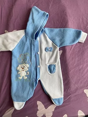 Baby Boy Romper 0-3 Months Fleece • £2