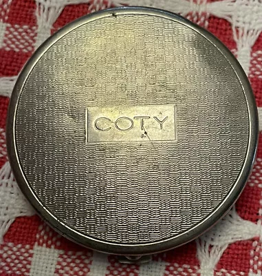 Vintage Used Coty Silver Tone Metal  Powder Compact • $17.99