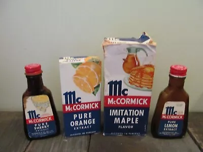 Vtg McCormick Box Extract Imitation Maple Pure Lemon Orange Sherry • $21.99