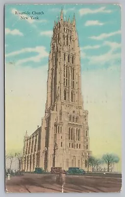New York City~Riverside Church~Riverside Drive~Vintage Postcard • $1.35