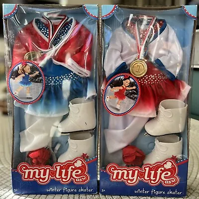 My Life As Winter Fugire Skater 18 Inch Doll Red And Blue Clothes Set • $10