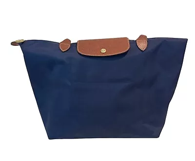 Longchamp Le-Pliage Shoulder Tote Womens Large Navy Nylon Handbag Lightweight • $60