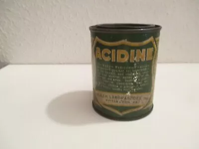 Acidine Modern Medicine Alkaline Antacid Health Laboratories Vintage Tin • $16.99