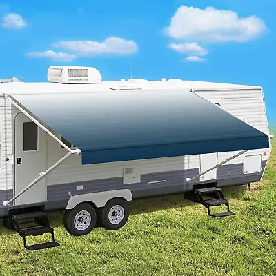 RV Awning Fabric Replacement 18oz Heavy-Duty Weatherproof Vinyl Camper Awning • $109.99