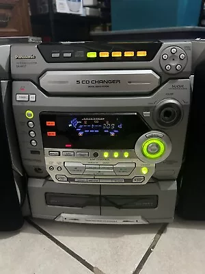 Panasonic CD Stereo System SA-AK57 (5 CD Changer) AC-120V 220W • $250