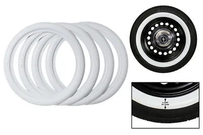 Omega White Line Inserts 14'' NEW SET OF 4 Portawall Whitewall Flappers 14 Inch • $114.40