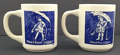 Morton Salt Coffee Cups Set Of 2 1921 & 1914 Mug • $22.49