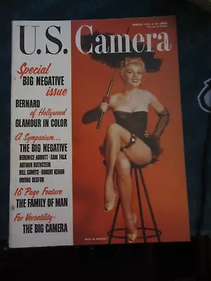 US Camera & Travel Magazine March 1955 Big Negative Issue Glamour In Color 56 • $14.99