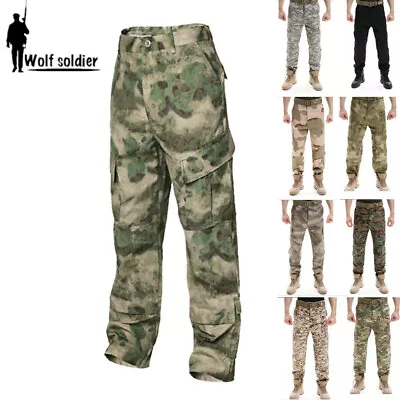 Mens Tactical Military Army Designer Camo Combat Cargo Trousers Pants Hunting • $35.14