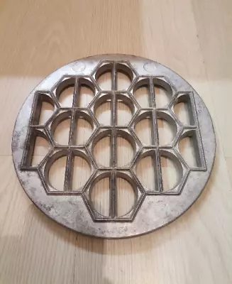 Vintage Dumplings Mold Aluminum Vareniki Cutter Making Pierogi Metal Ravioli 16 • $50