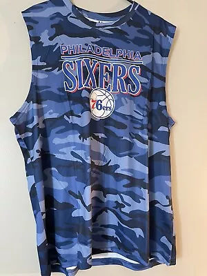 Philadelphia 76ers Mens Tank Top Style Top League NFL Sz L Blue Cammo New Sixers • $19.99