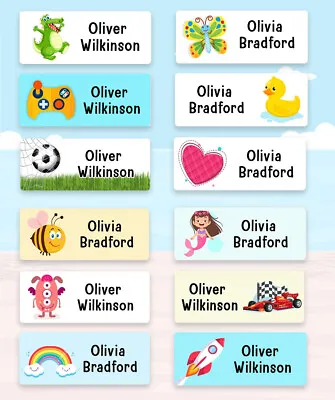 £4.49 • Buy 42x Personalised Waterproof School Sticky Children Kids Name Labels Stickers E10