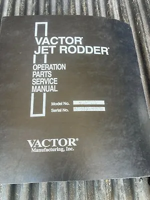 $124.99 • Buy Vactor Jet Rodder 2100 Operations Parts Service Manual.
