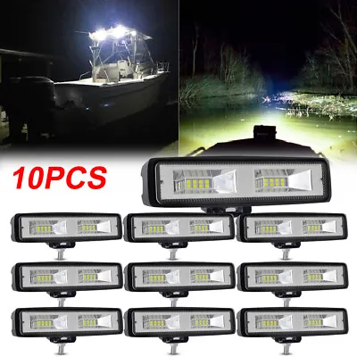 10pcs 6  LED Marine Spreader Deck/Mast Work Lights For Boat Flood Light Bar US • $40.49