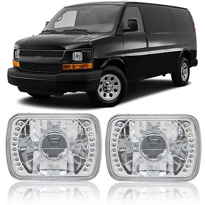 7x6 5X7 LED Halo Projector Headlight For Chevy Express Cargo Van 1500 2500 3500 • $22.99