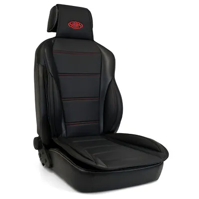 SAAS Seat Sports Cushion Pu Black Large With Logo SC6012 • $69.95