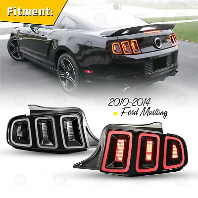 LED Taillight For 2010-2014 Ford Mustang Sequential Turn Signal Light Clear Lens • $399.99