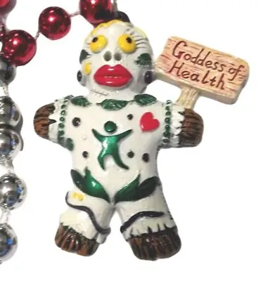 White Goddess Of Health Voodoo Bead Mardi Gras Beads Party Favor Necklace • $5.99