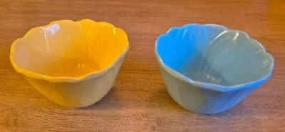 JOHN LEWIS WAITROSE SMALL MELAMINE (?) BOWL WITH FLOWER IMPRINT X 2 • £2.40