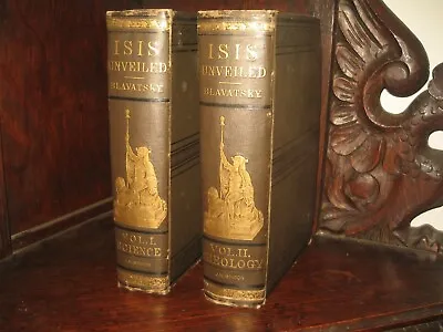 Isis Unveiled (Vol 1 & Vol 2 Science & Theology) - H. P. Blavatsky 1882 ESOTERIC • $1894.43