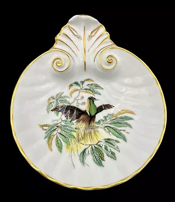 Vista Alegre Mottahedah Emporer Of Germany Bird Of Paradise Porcelain Shell Bowl • $19.99