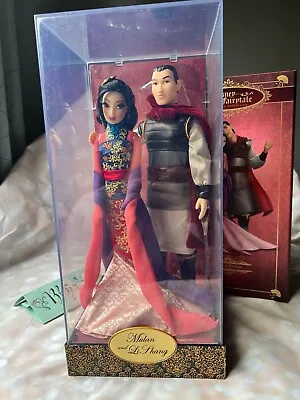 Disney Store Fairytale Designer Princess Doll Set Mulan And Li Shang LE 6000  • $10.50