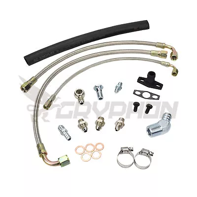 Turbo Oil Water Line Kit RB20DET RB25DET Top Mount Garrett GT2560R GT2871R GT30R • $164.58