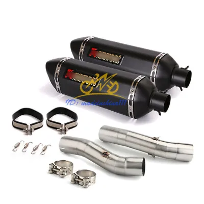For Yamaha YZF R1 2004 2005 2006 Exhaust Muffler Silencers Slip On Mid Link Pipe • $292.10