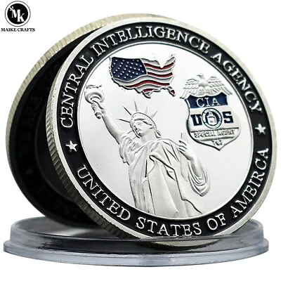 US Central Intelligence Agency Challenge Coin Statue Of Liberty CIA Silver Coin • $7.67