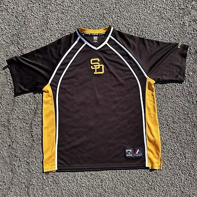 Vintage Majestic San Diego Padres Jersey Size XL Cooperstown Collection Brown • $39.90