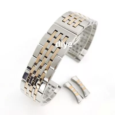 Unisex Straight+Hollow Curved 12-24mm Watch Band Strap Stainless Steel Bracelet • $15.99