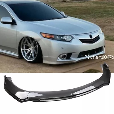 For Acura TSX 2009-2014 Carbon Fiber Style Front Bumper Lip Splitter Spoiler • $192.99