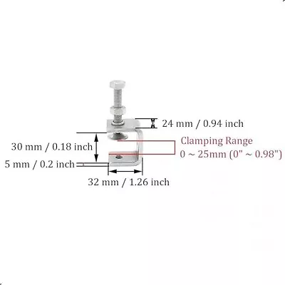 4 Pcs Stainless Steel C-Clamp With Wide Jaw Opening For Woodworking Welding • $12.10