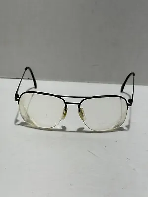Zeiss 5579 343 140 Pilot Half-Rim Dark Metal Glasses FRAMES Germany Vintage • $49.99