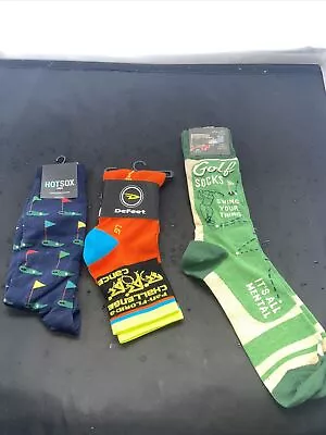 Mens 7-12 New Golf Socks 3 Sets Bright Colors • $15