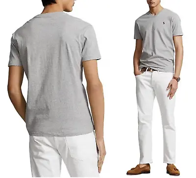 £59.03 • Buy Polo Ralph Lauren Fringe V Neck T-Shirt Soft Shirt Custom Slim Fit Top New M