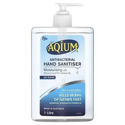 Aqium Antibacterial Hand Sanitiser 1L • $14.99