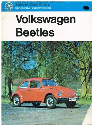 Vw Beetle 1200 1300 1302 1302s 1500 & Karmann Ghia 1954-72 Owners Repair Manual • $15.41