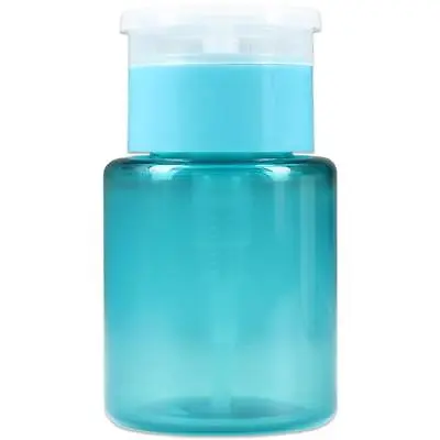 PANA 3oz Teal Plastic Push Down Liquid Pump Dispenser Bottle With Flip Top Cap • $5.89