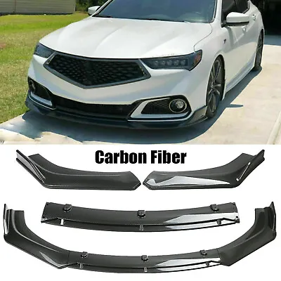 Carbon Fiber Front Bumper Lip Splitter Spoiler For Acura TLX 2018 2019 -2021 • $49.15