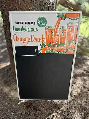 Nice Vintage Advertising Green Spot Orange Beverage Chalkboard Menu Sign • $399.99