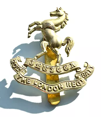 20th Battalion THE LONDON REGIMENT Cap Badge With Intact Slider • £6