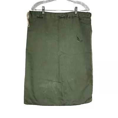 Vintage Military Laundry Bag Olive Green 26 X 19 Drawstring Army Retro #566 • $12.95