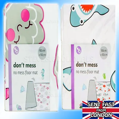 Less Mess Baby Feeding Floor No Splash Plastic Sheet Mat Craft High Chair • £3.45