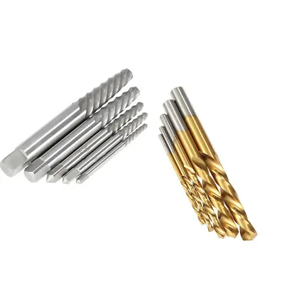 10pcs Woodworking Tools Kit Left Hand Drill Bits Alloy Steel Screw Extracto O1O3 • £16.92